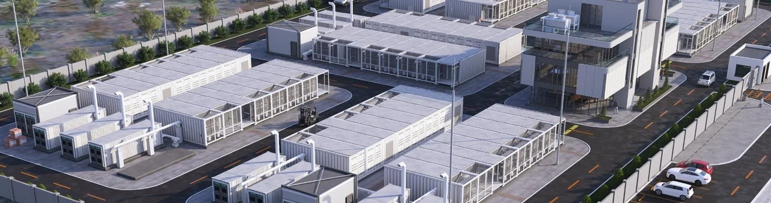 Campus panorama of modular data centers
