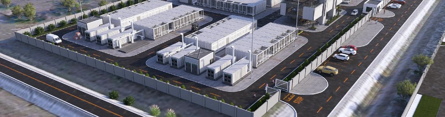 Campus panorama of modular data centers