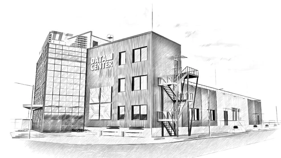 Architectural sketch of a data center